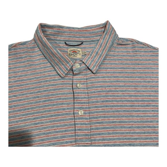 Faherty Brand Long Sleeve Polo Shirt Men's SizeXXL Multicolor Stripes - Picture 11 of 13